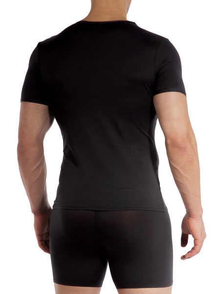 OLAF BENZ Regular Fit Sort Microfaser