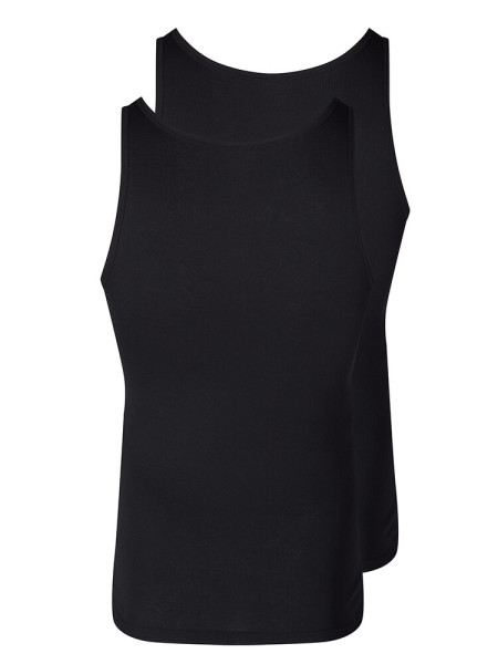 SKINY Regular Fit Sort Feinripp