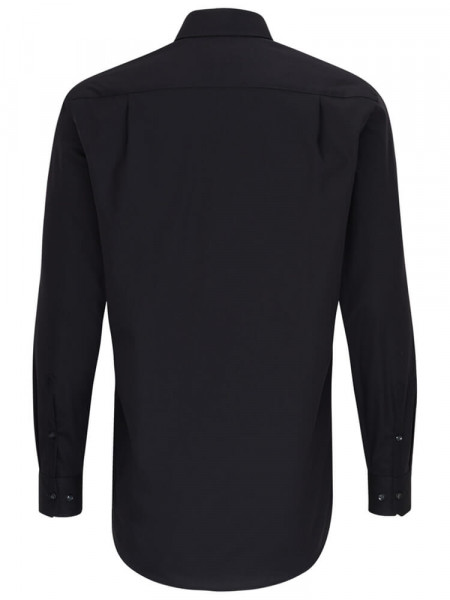 SEIDENSTICKER Regular Fit Skjorte Sort Business Kent Popeline