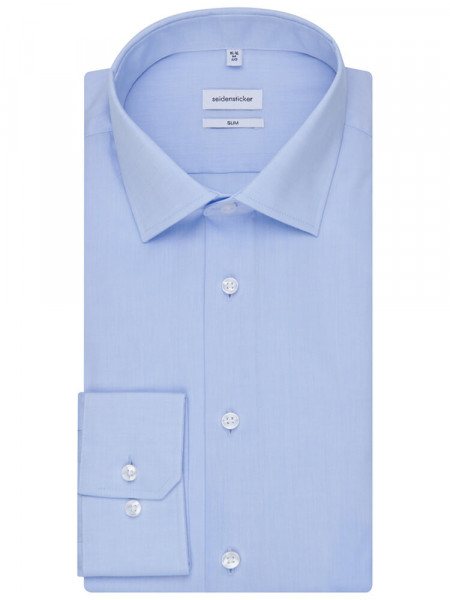SEIDENSTICKER Slim Fit Skjorte Lyseblå Business Kent Chambray - Visning 4