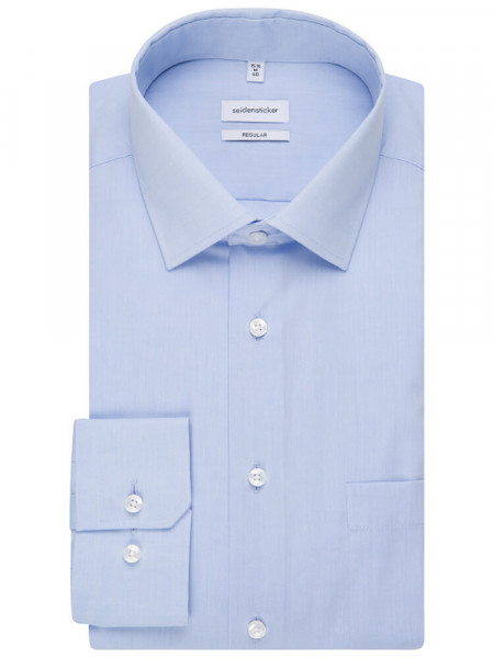 SEIDENSTICKER Regular Fit Skjorte Lyseblå Business Kent Chambray - Visning 4
