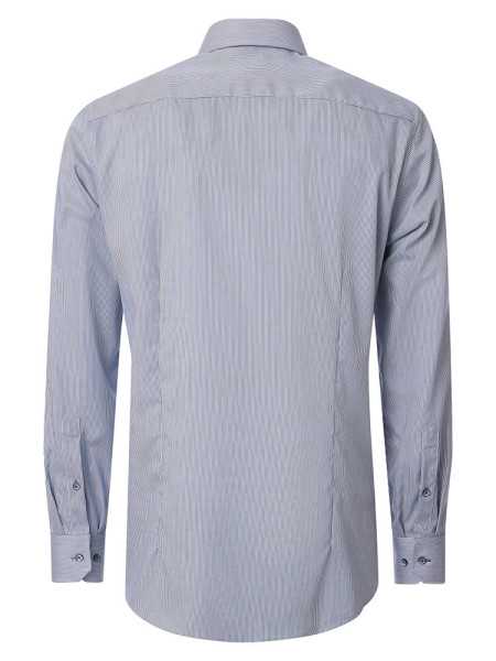 VENTI Regular Fit Skjorte Mørkeblå Button-Down Struktur