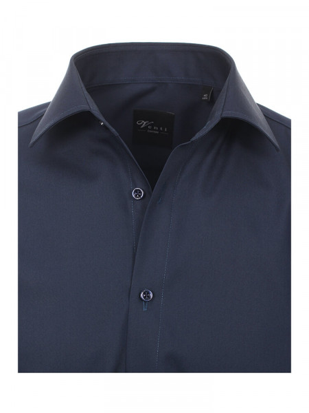 VENTI Regular Fit Skjorte Marine Kent Popeline - Visning 1