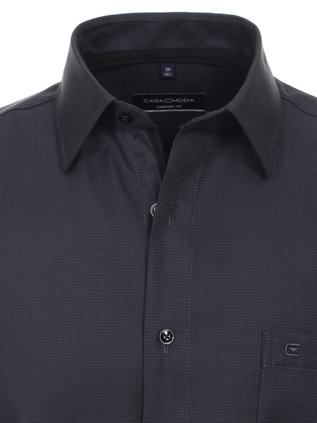 CASAMODA Comfort Fit Skjorte Sort Kent Struktur - Visning 1