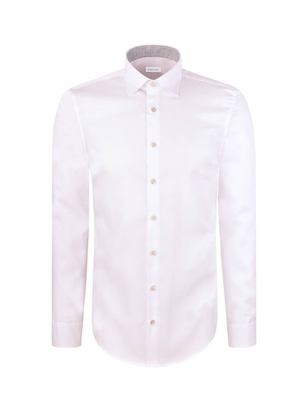 SEIDENSTICKER Slim Fit Skjorte Lys beige New Kent Struktur