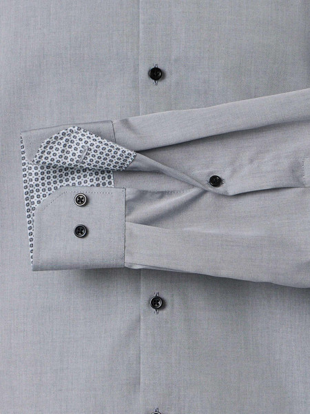 VENTI Regular Fit Skjorte Antracit Kent Popeline - Visning 2