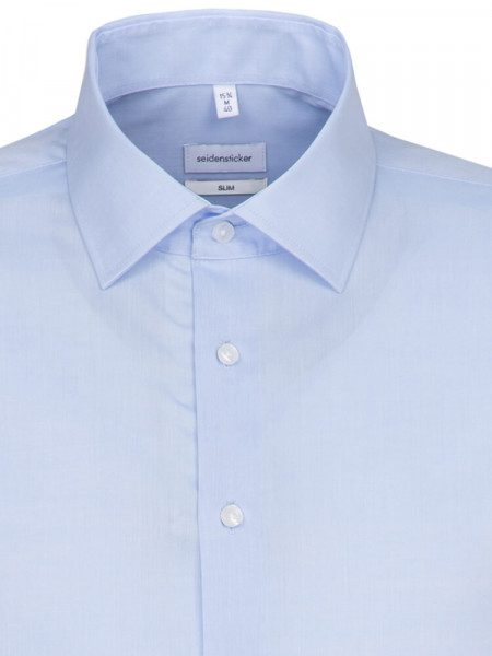 SEIDENSTICKER Slim Fit Skjorte Lyseblå Business Kent Popeline - Visning 2