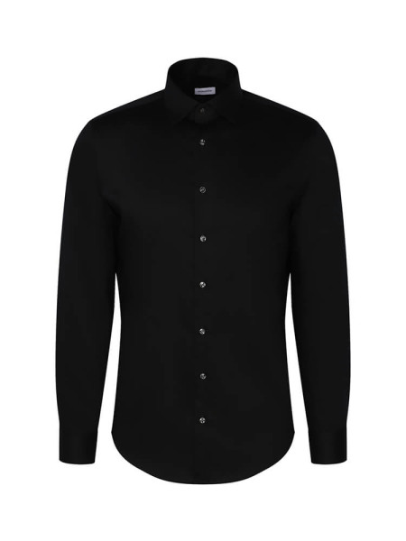 SEIDENSTICKER Tailored Fit Skjorte Sort New Kent Twill