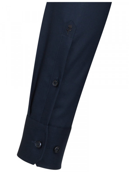 SEIDENSTICKER Tailored Fit Skjorte Marine Business Kent Popeline - Visning 1