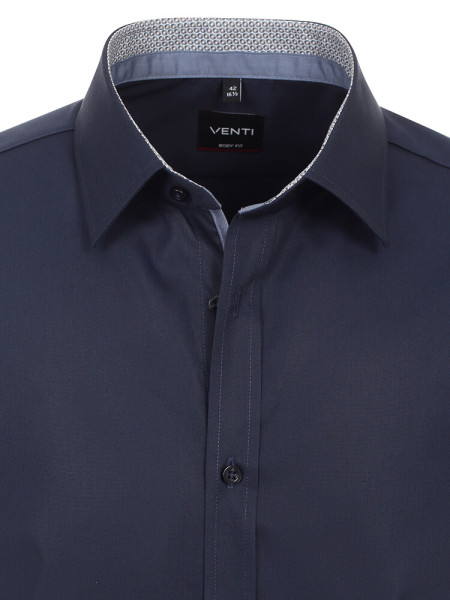 VENTI Slim Fit Skjorte Marine Kent Easy Care  - Visning 1