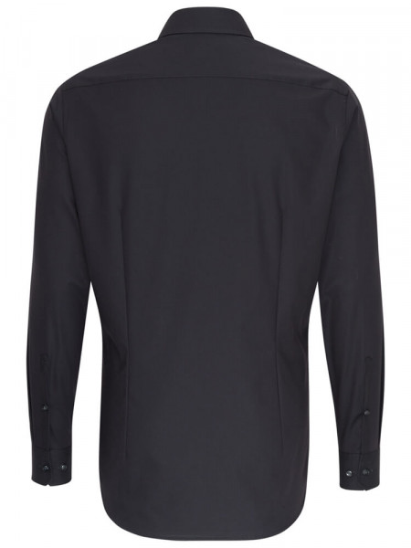 SEIDENSTICKER Tailored Fit Skjorte Sort Business Kent Popeline