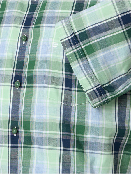 REDMOND Comfort Fit Skjorte Grøn Button-Down Hyperflex Dobby - Visning 2