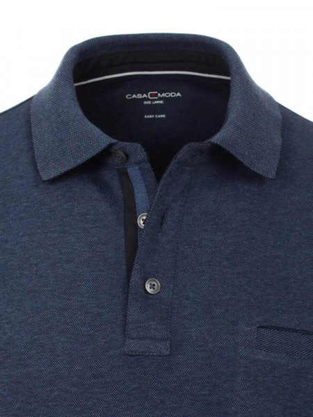 CASAMODA Polo Medium blå Piqué - Visning 1