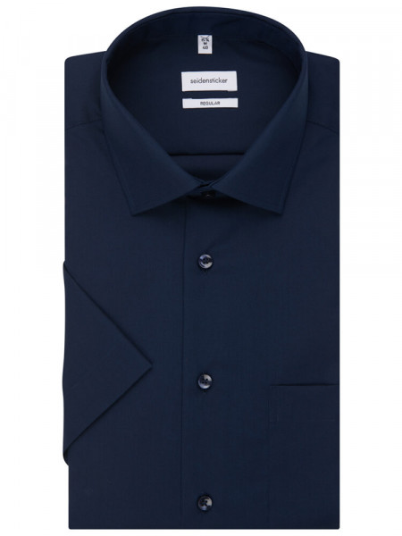 SEIDENSTICKER Regular Fit Skjorte Marine Business Kent Popeline - Visning 4