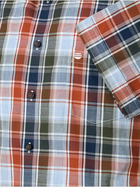 REDMOND Comfort Fit Skjorte Rød Button-Down Hyperflex Dobby - Visning 2
