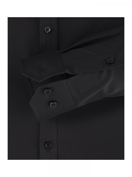 VENTI Slim Fit Skjorte Sort Kent Popeline - Visning 2