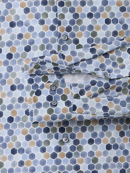 VENTI Regular Fit Skjorte Lyseblå Kent Popeline - Visning 2