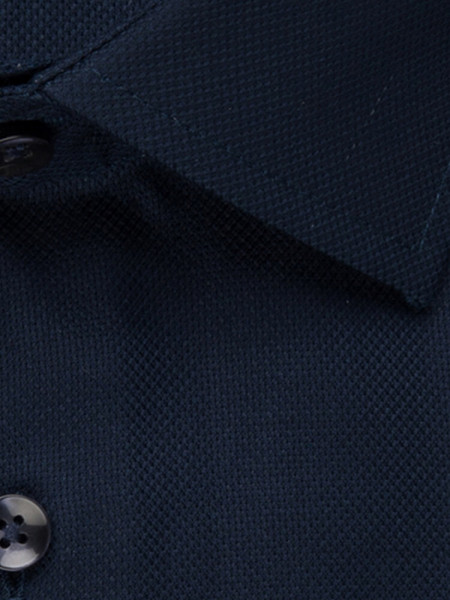 SEIDENSTICKER Slim Fit Skjorte Mørkeblå Business Kent Struktur - Visning 3