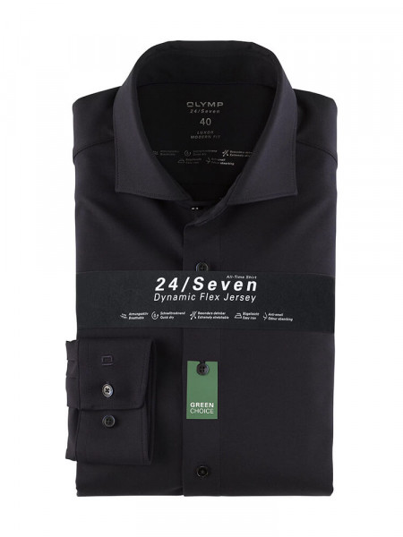OLYMP Luxor 24/Seven modern fit jersey skjorte