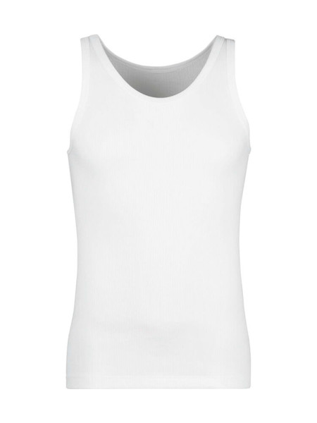 HUBER Regular Fit Hvid Doppelrippenstich - Visning 1