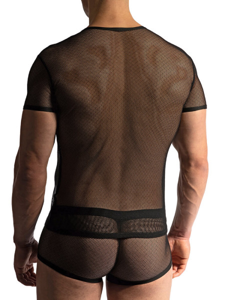 MANSTORE Regular Fit Sort Microfaser