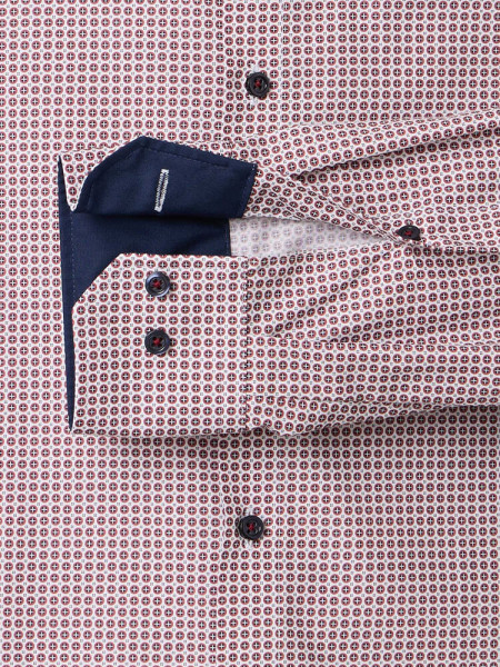 VENTI Regular Fit Skjorte Rød Kent Popeline - Visning 2