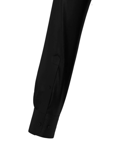 SEIDENSTICKER Slim Fit Skjorte Sort New Kent Satin  - Visning 4