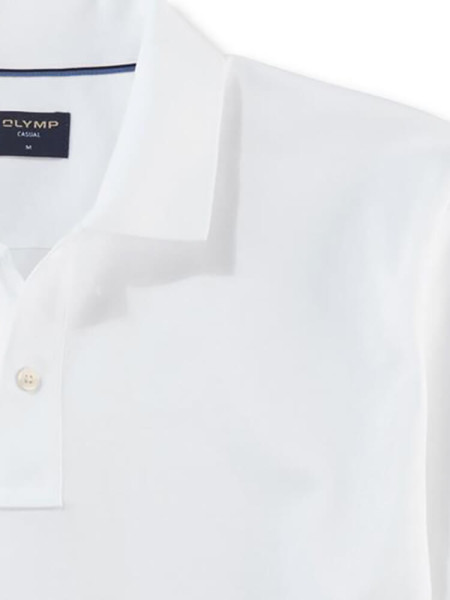 OLYMP Polo Hvid Piqué