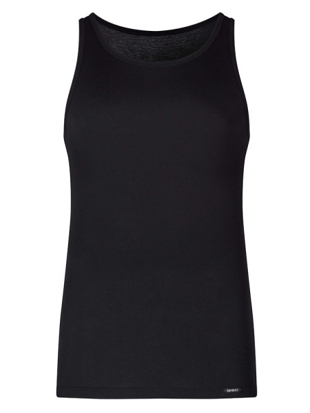 SKINY Regular Fit Sort Feinripp - Visning 1